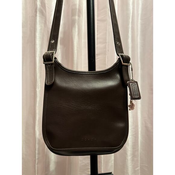 Vintage 1990s Coach 9911 Brown Glove-Tanned Leather Slim Shoulder – Made in USA - Picture 1 of 10